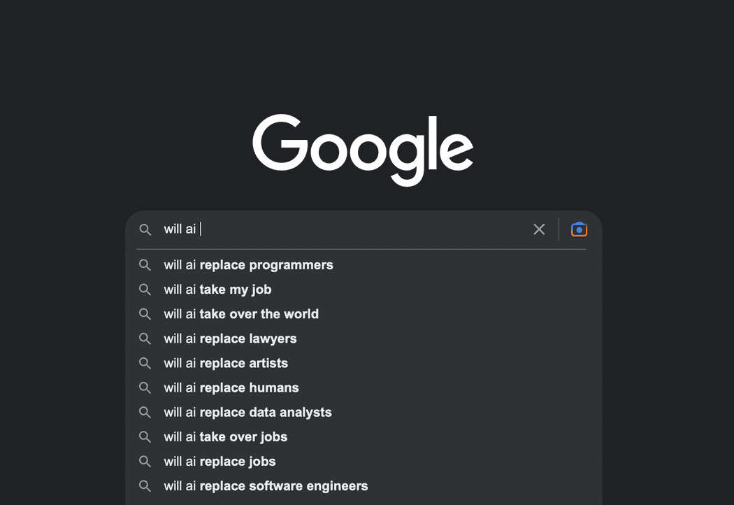 The most popular question on Google search is if developers will be replaced by AI.