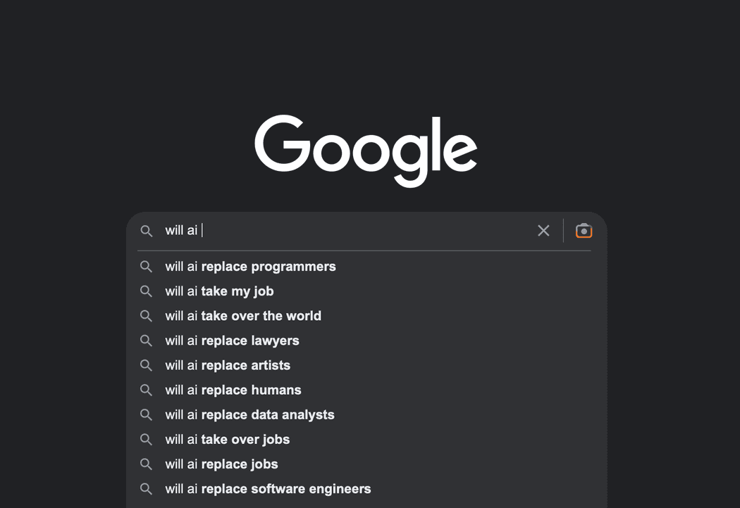 The most popular question on Google search is if developers will be replaced by AI.
