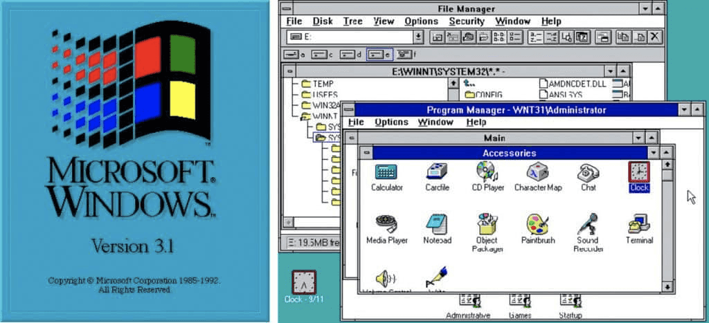 A screenshot of Windows 3.1