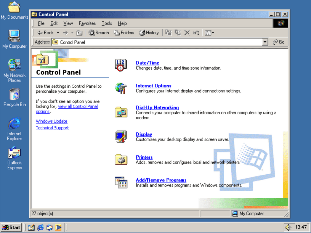 Windows ME Control Panel