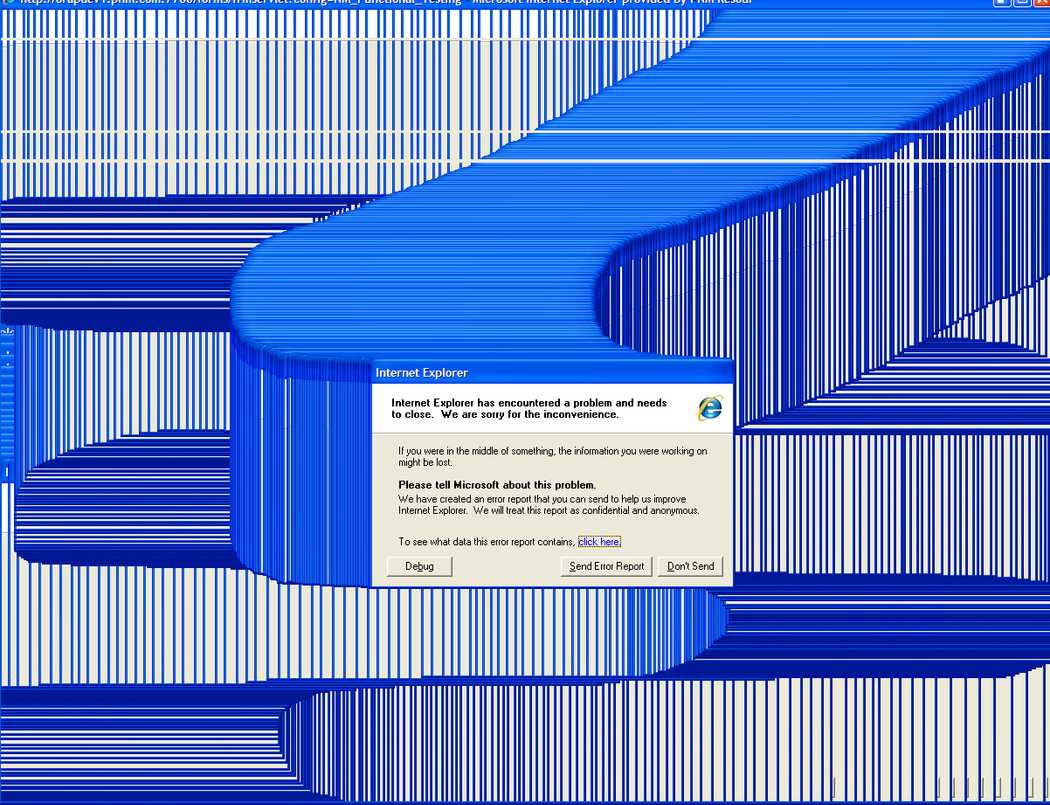 Windows 98 error window