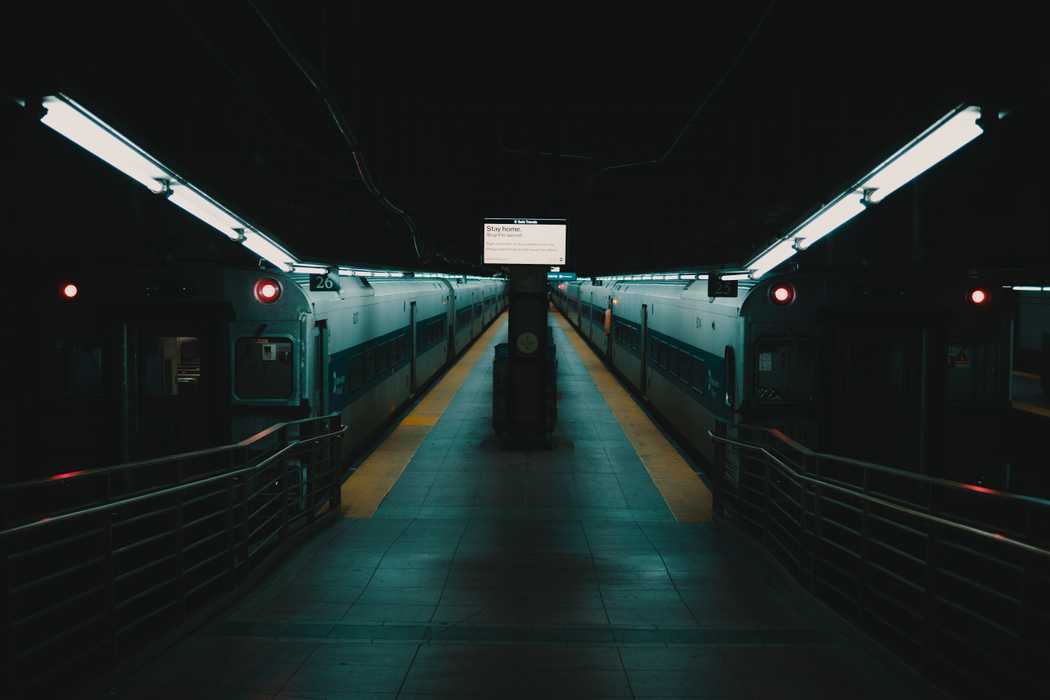 Empty metro station